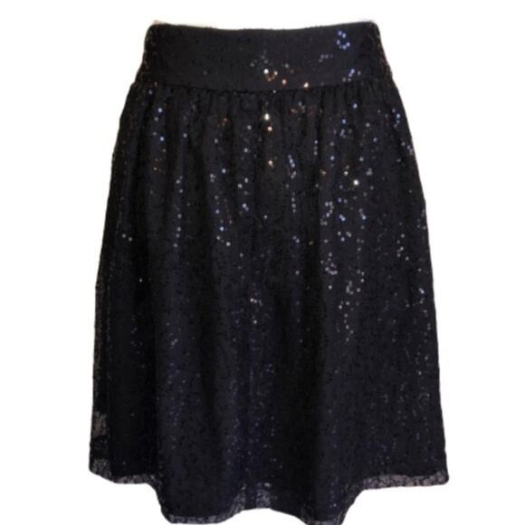Cynthia Rowley Sequin Skirt Black Size 4 EUC - Picture 6 of 6